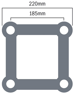 Global Truss F24 Quad 2 Way Corner 3 