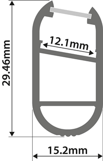 Aluminium LED Tape Profile - Rail 
