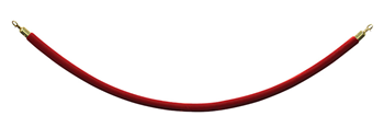 Red Barrier Rope - Gold Fixings 