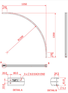 Doughty Curved Studio Rail 60 - Choice 