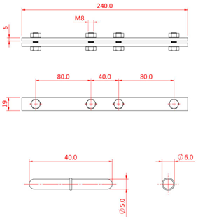 Doughty Studio Rail 60 Joint Kit - C 