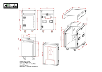 12U   10U Rack Case with Laptop Shel 
