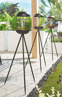 Solar LED Tripod Style Garden Light 