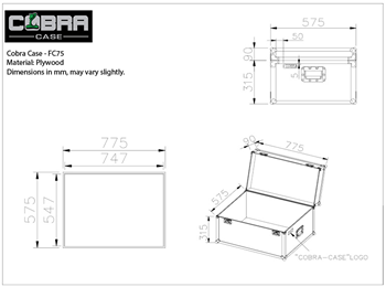 Universal Flight Case 800 X 605 X 42 