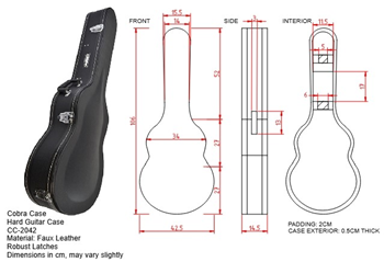 Classical Hard Guitar Case Dimensions 