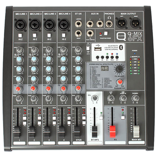 Mixer 6 Channel with Bluetooth, USB-C% 