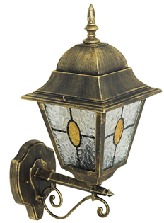 Bronze Effect Lantern Wall Light 240V  