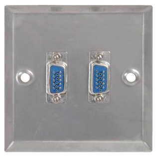 Dual VGA Wall Connector Plate 