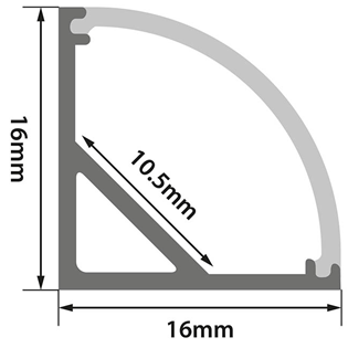 Aluminium LED Tape Profile - 90 Degree 