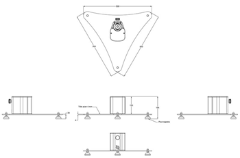 Audiophony Floor Stand for Iline Columns 