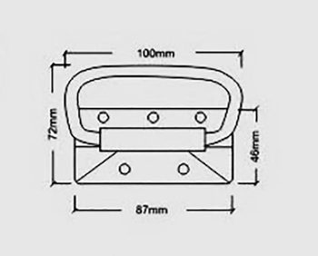 Metal Drop Handle Nickel Plated 