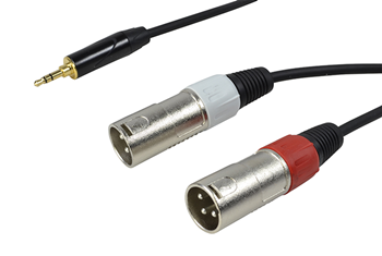 Dual XLR Male to 3.5mm Stereo Jack 