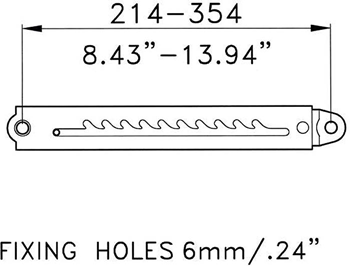 RATCHET STAY 214-354MM WITH SCREWS 