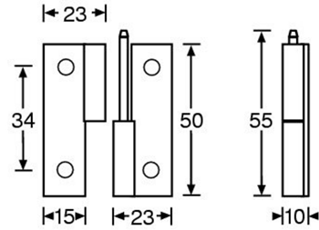 Lift Off Slip Hinge - Left 