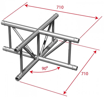 Contestage 50mm Ladder Truss 4 Way Cro 