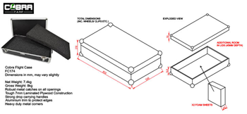 Universal Foam Flightcase 821 x 481 x% 