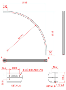 Doughty Curved Studio Rail 80 - Choice 