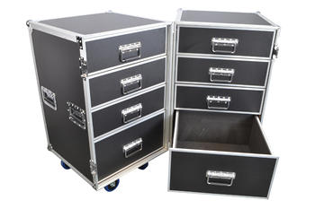 8 Drawer Flightcase Two Sections by Co 