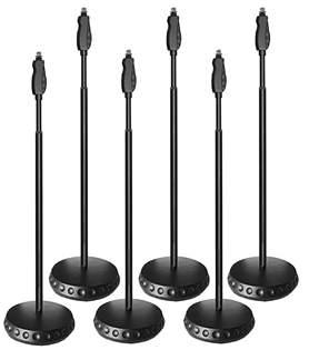 6 Upright Microphone Stands with Quick%2 