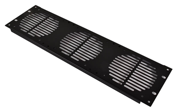 19-Inch 3U Fan Vent Plate Black 