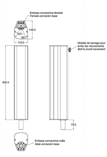 Audiophony Column Spacer Speaker 600mm 