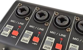 Compact 4 Channel Mixer 