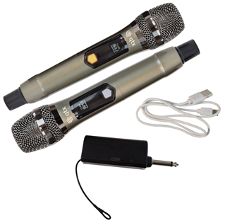 Dual UHF Handheld Microphone System 