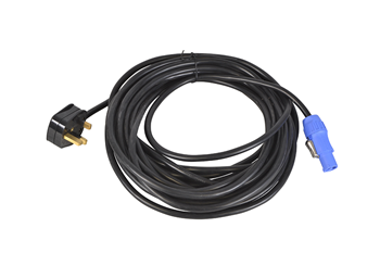 Powercon to 13A UK Mains Plug Lead w 
