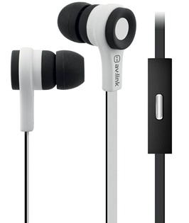 Rubberised Stereo Earphones with Hands-Fre 