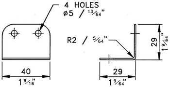 CORNER BRACKET WITH SCREWS PACK OF 8 