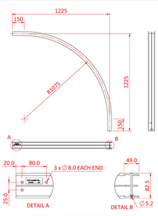 Doughty Curved Studio Rail 80 - Choice 