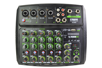 6 Channel Mixer with Bluetooth, USB  