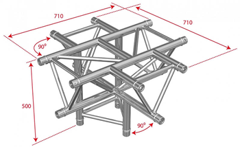 Contestage Trio290 50mm Truss 4 Way Cr 