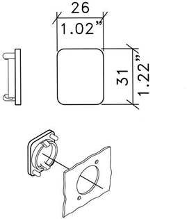 BLANKING PLUG FOR XLR SOCKET 