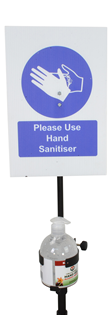 Portable Hand Sanitiser Holder and Sign 
