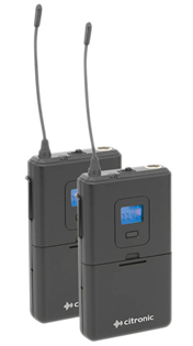 Dual UHF Beltpack Microphone System 