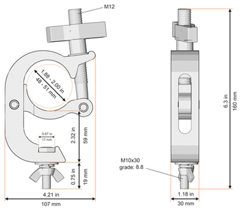 Self Locking Truss Clamp 48-51mm 250Kg%2 