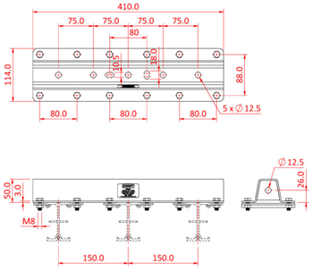 Doughty Studio Rail 80 Suspension Bracke 