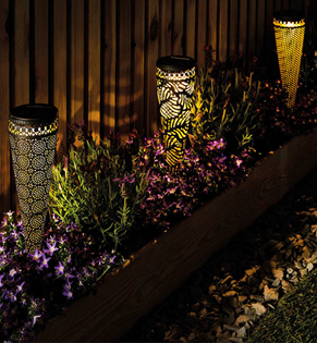 Solar Powered LED Garden Torch Light w 