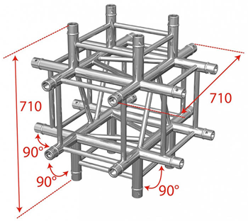 Contestage Quatro290 50mm Truss 6 Way  