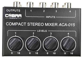 4 Channel Mono Line Mixer by Cobra 