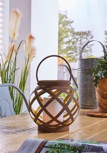 Solar LED Rattan Effect Table Light 