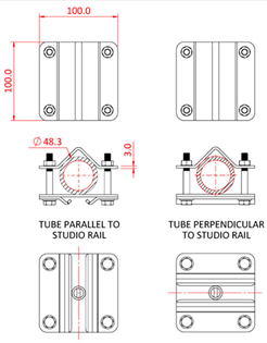 Doughty Studio Rail 60 Tube Bracket 