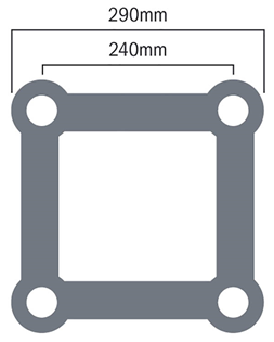 Global Truss F34 PL 3 Way T Quad T 