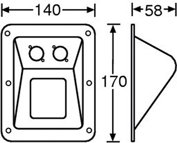 Recessed Connector Plate For 2 X Speak 