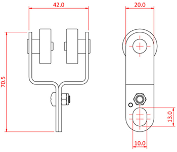 Doughty Studio Rail 60 Curtain Carriage% 