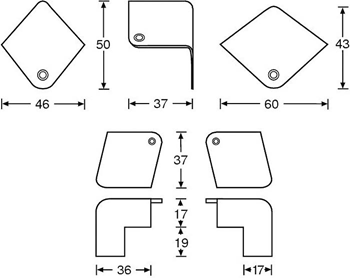 Trapezoidal Speaker Cabinet Corner Set o 