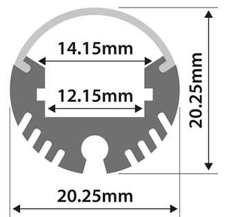 Aluminium LED Tape Profile - Tube Batt 