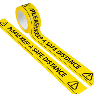 Keep a Safe Distance Floor Marking Tap 