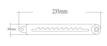 Ratchet Lid Stay Zinc Plated 255mm or% 